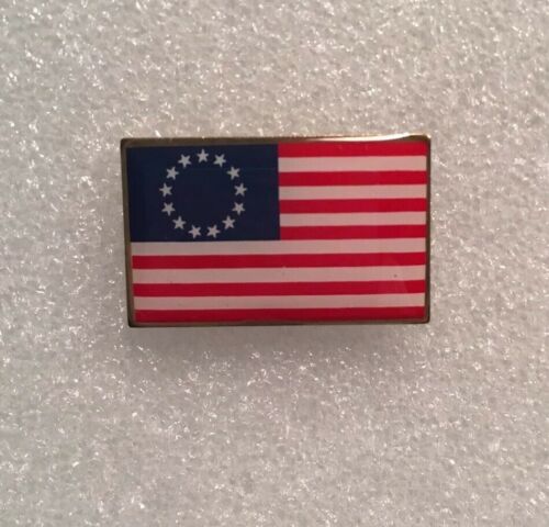 Betsy Ross 1776 American Flag Lapel Pin Made In Usa Hat Tie Tack Badge Pinback