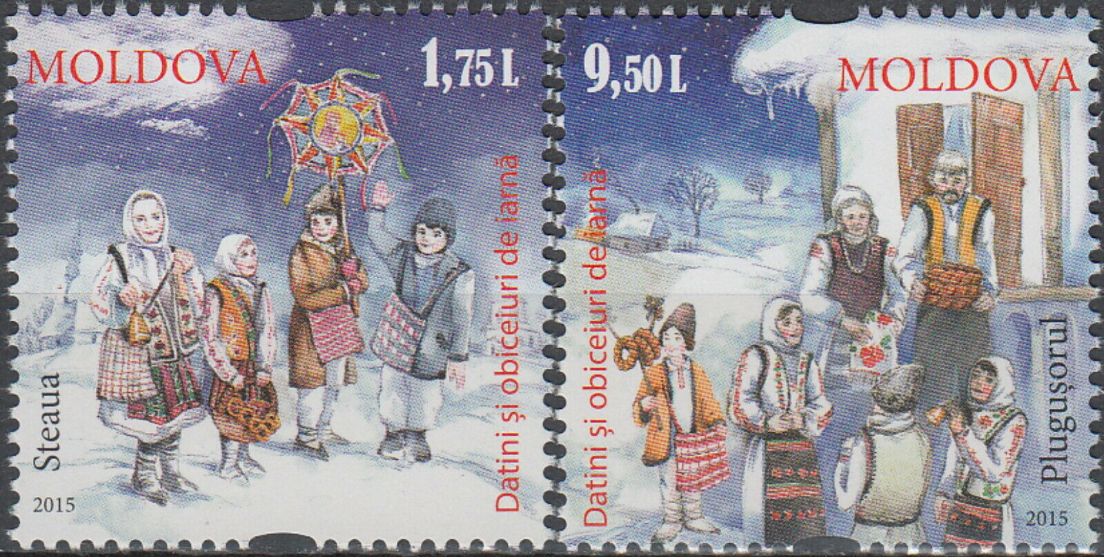 Moldova Winter Customs & Traditions 2015 Mnh-8,50 Euro