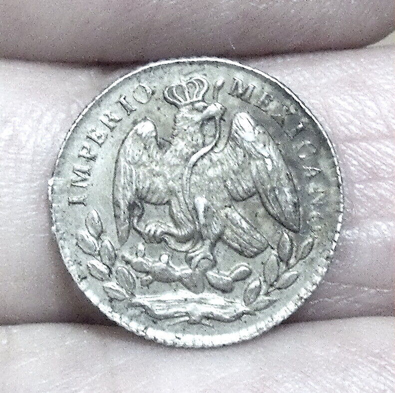 Tox - Mexico - Empire Of Maximilian (1864-67) 5 Centavos 1864-m Silver Excellent