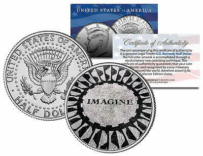 John Lennon Strawberry Fields Iconic Imagine Mosaic Jfk Half Dollar Us Coin