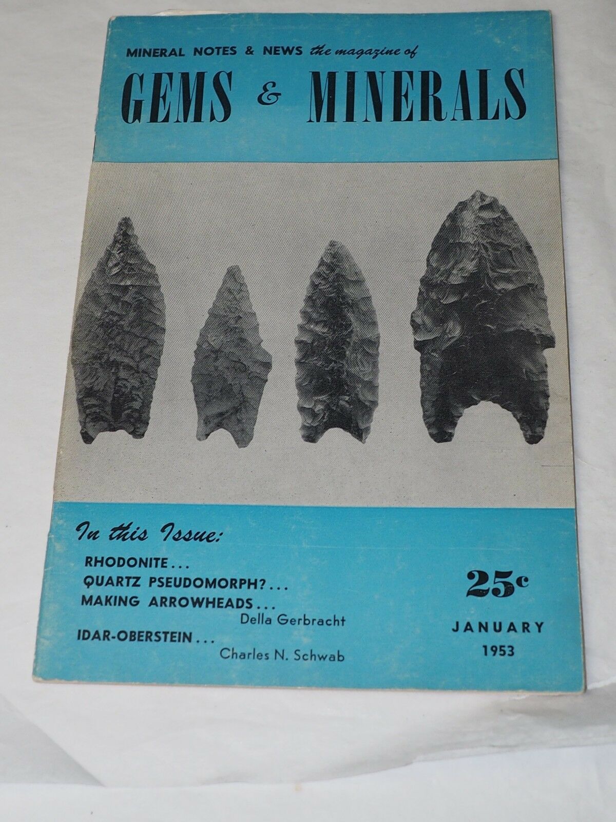 Mineral Notes & News Gems & Minerals January 1953