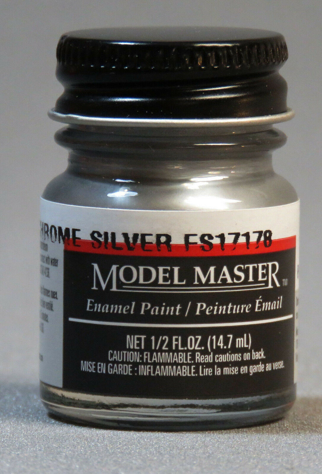 Testors Paint Model Master Chrome Silver Enamel Kit 1/2oz 14.7ml Tes1790 New