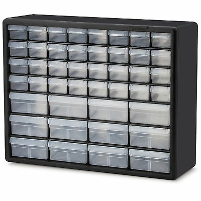 Akro-mils 10144 44 Drawer Plastic Storage Cabinet 20"w X 6.4"d X 15.8"h  1 Ea