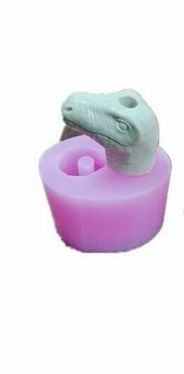 Closed Mouth Dinosaur Silicone Straw Topper Mold