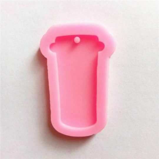 Silicone Key Ring Mold Shiny Key Rings Pendant Mold  Silicone Coffee Cup
