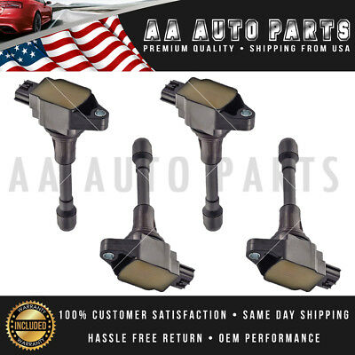 Set Of 4 Ignition Coil For Nissan Altima Cube Rogue Infiniti Fx50 Uf549