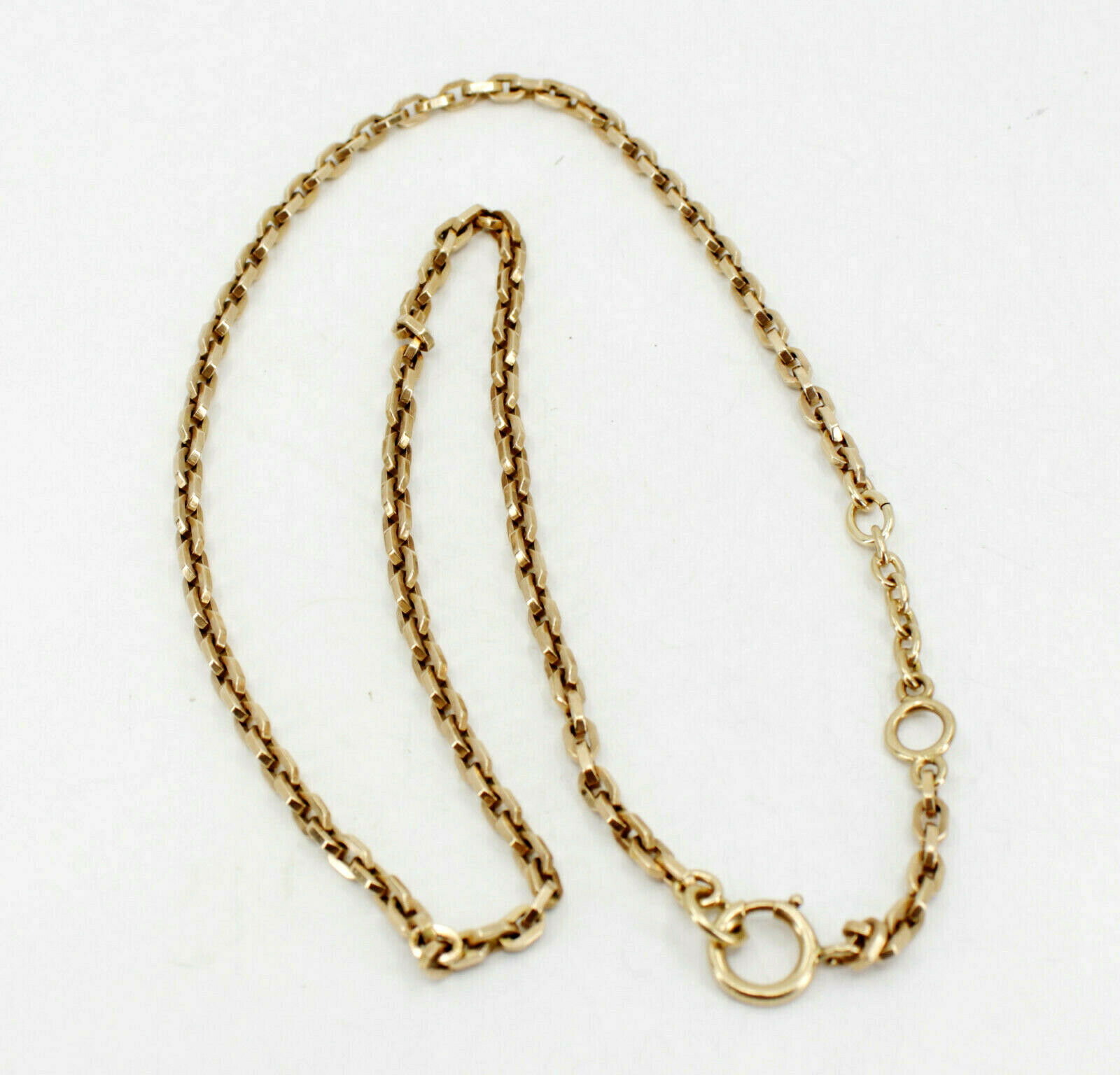 Antique Watch Chain Necklace In 14k Yellow Rose Gold