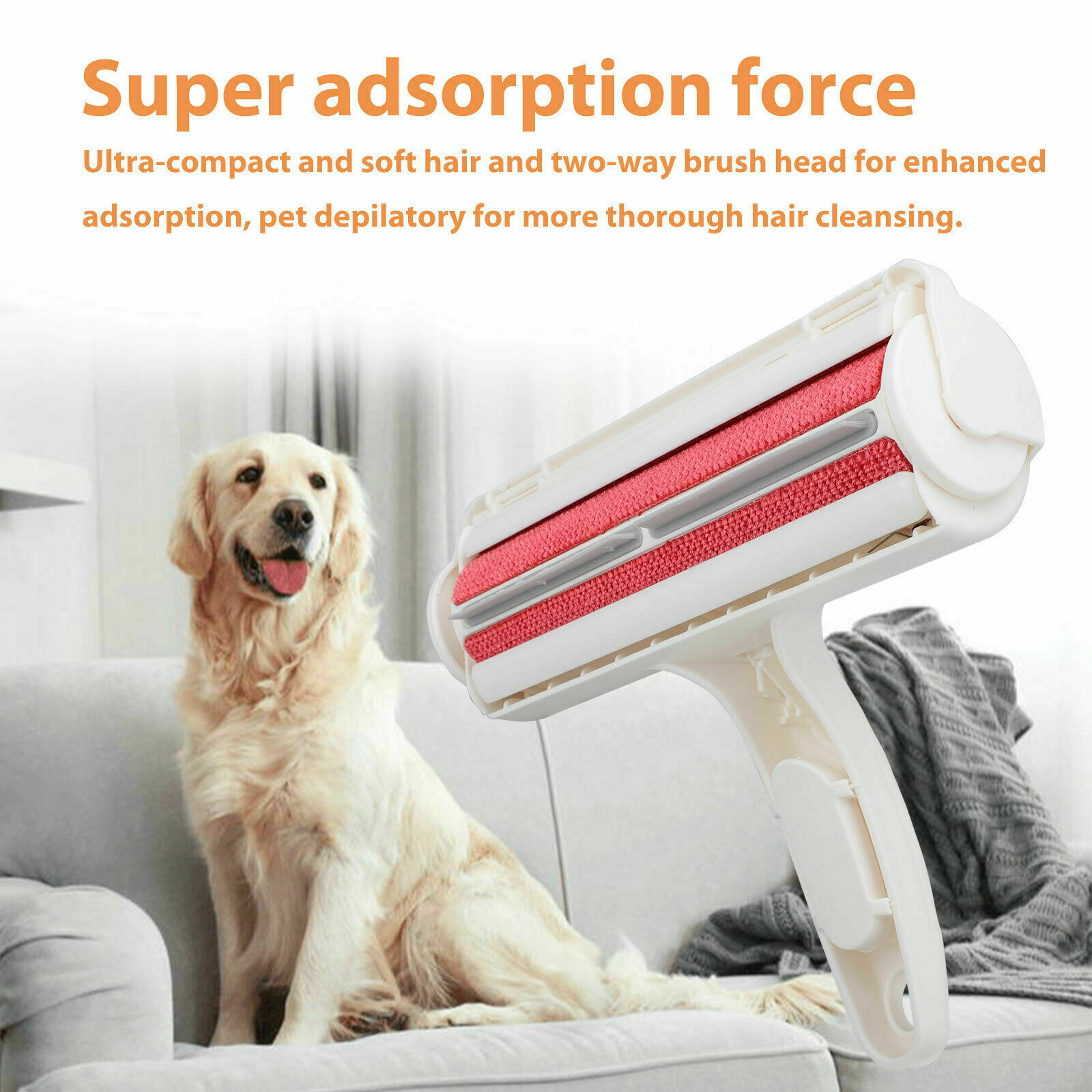 Pet Dog Cat Hair Lint Remover Reusable Fur Roller Sofa Clothes Cleaning Brush