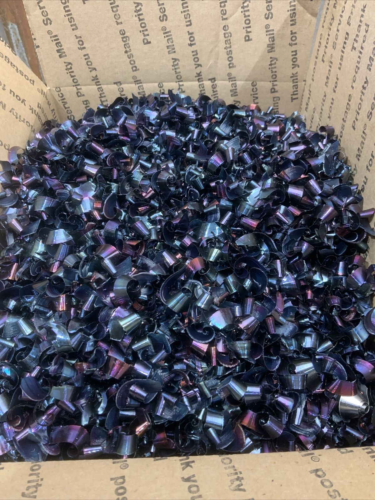 Rare 10 Lbs Purple  Steel Chips Turnings Shavings Orgone  Orgonite Craft￼￼ Metal