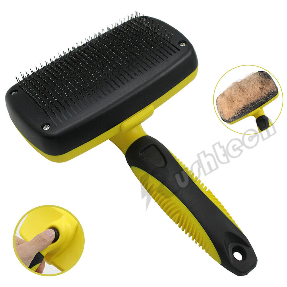 Pet Dog Cat Hair Remover Comb Grooming Massage Deshedding Self Cleaning Brush