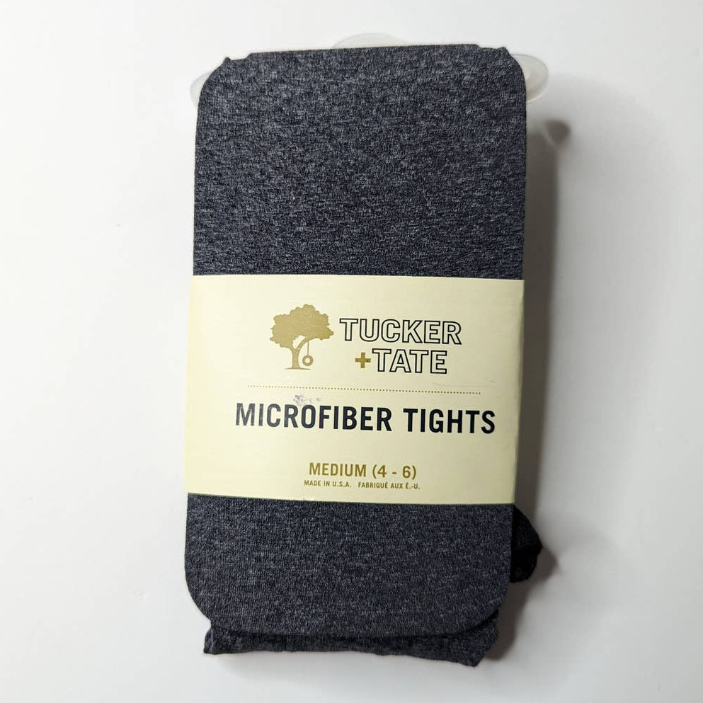 Tucker + Tate Microfiber Tights Charcoal Gray 1 Pair Girls Medium 4-6 New